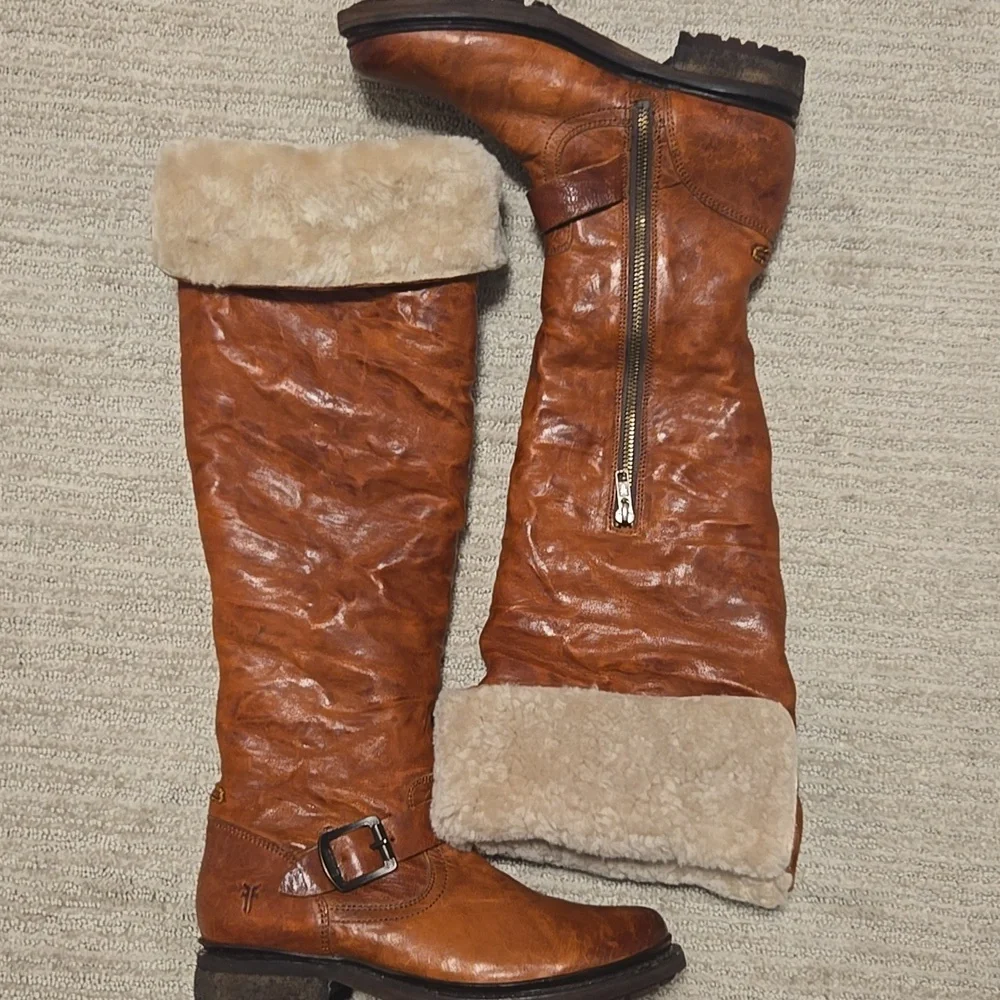 Frye Brown Over the Knee Boots - Picture 5 of 14